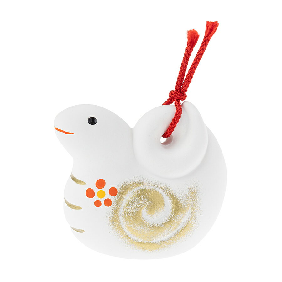 2025年 干支 置物 置き物 コンパクト 巳 蛇 へび 正月飾り 開運 招福巳福鈴 昭峰窯 109