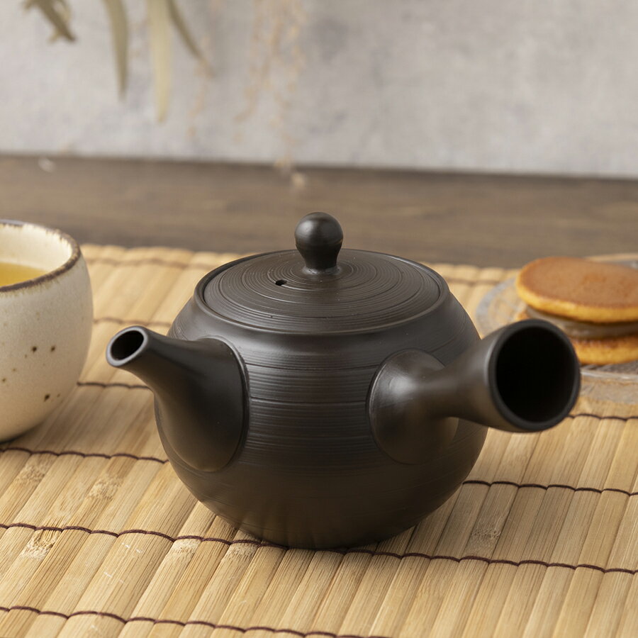 常滑焼 急須 竹春 筋入桜 270ml 帯網 深蒸し茶 ほうじ茶 玄米茶用 日本製 箱入り tk006