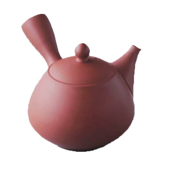 常滑焼 急須 4-539 弘二 9号朱泥福形無地急須 150ml 陶茶こし 名工選 日本製 箱入り T2076