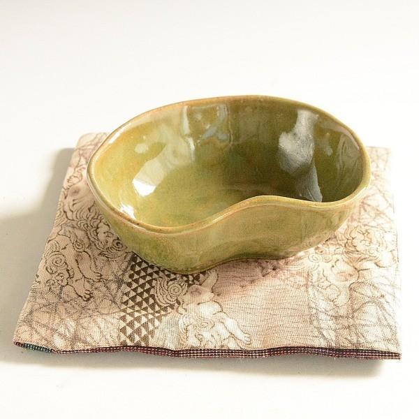 Rakuten - 小鉢 豆形 織部 緑色