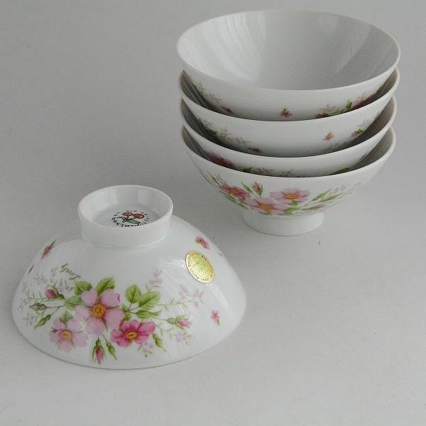 ご飯茶碗 飯碗 ピンクの花 小さめ