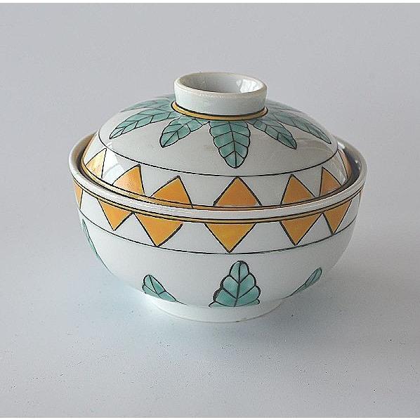 蓋つき碗 青葉 4個