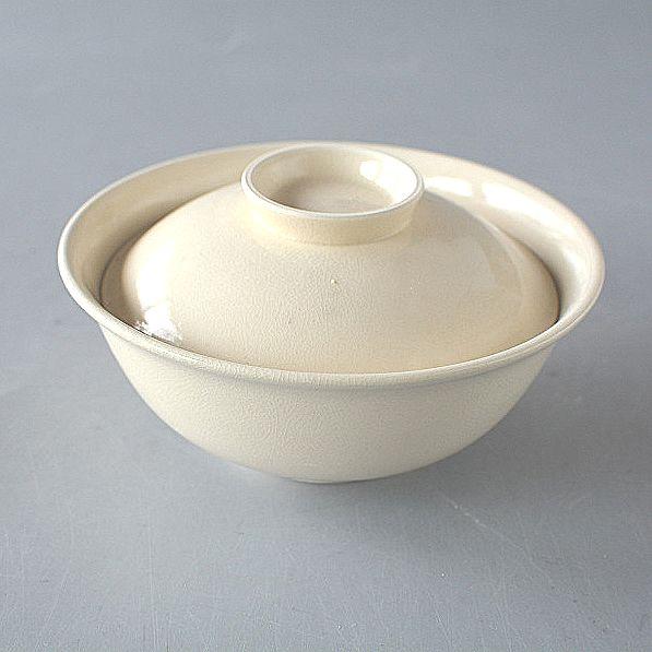 蓋つき碗 煮物碗 クリーム 京焼