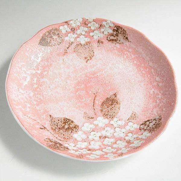 桜志野白紫陽花大皿