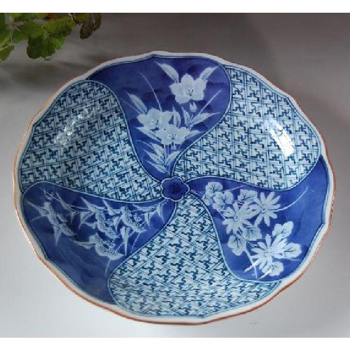 中皿 桔梗祥瑞 φ19.2cm 光峰