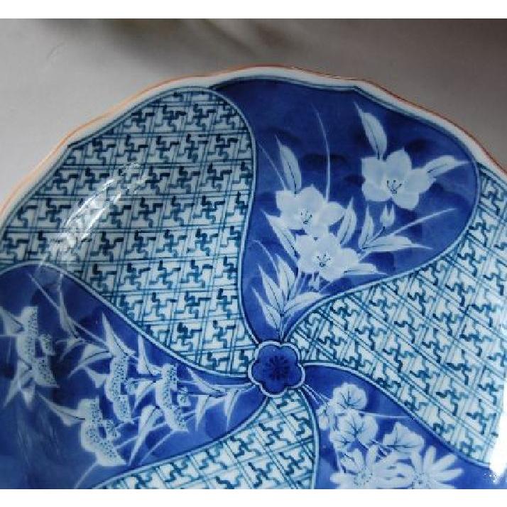 中皿 桔梗祥瑞 φ19.2cm 光峰