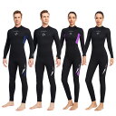 ウェットスーツ メンズ レディース 長袖 おしゃれ 3mm フルスーツ ブラック ダイビング服 素潜り ストレッチ ネオプレン素材 日焼け止め UVカット 保温...
