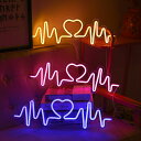 【ポイント10倍】ネオンサイン「心電図 」 NEON SIGN ネオン管 USB給電 ハートビート LED 広告用 看板 壁掛け ディスプレイ 居酒屋 カフェ ...