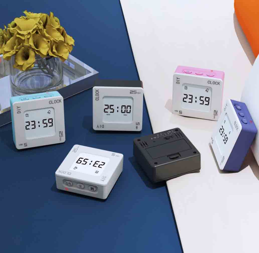 【ポイント10倍】目覚まし時計 卓上時計 おしゃれ タイマー 勉強 キッチンタイマー 大画面 5分、25分 勉強タイマー 多機能 デジタルタイマー タイマー 勉強 DIY設定可能 料理タイマー 学習用 時間管理 日本語取扱説明書付き 料理時計
