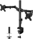 モニターアーム デュアル 液晶ディスプレイデスクマウント 2画面 13〜30インチ対応 耐荷重各アーム8kg 液晶モニタースタンド グロメット式&クランプ式 V...