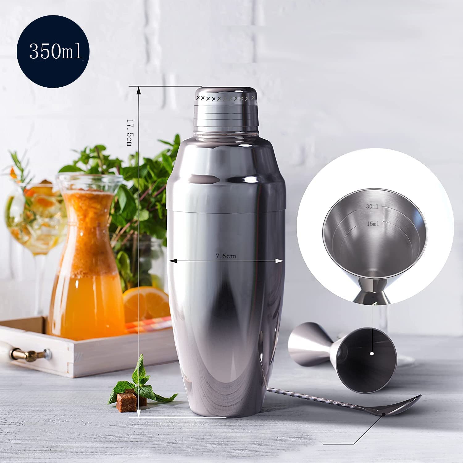 【3点セット】30ml / 45mlジガーカップ 目盛り付き カクテル メジャーカップジガーカップ ステンレス鋼..