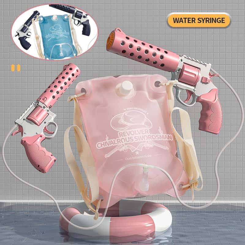 水鉄砲 電動ウォーターガン 超強力飛距離6-8m リュック型 水鉄砲合戦 水遊びおもちゃ 子供 大人兼用 海水浴 プール 川 キャンプ バーベキュー お風呂 夏休み 夏祭り 大活躍 3歳以上適用 誕生日 プレゼント 夏の定番 アウトドア 玩具