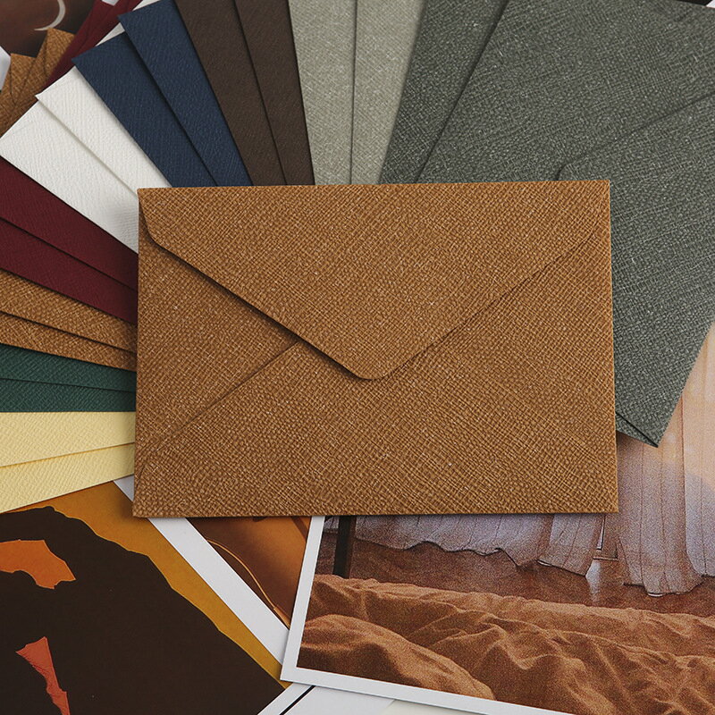 送料無料 20枚 麻織り模様 封筒 便箋 西洋風三角形封筒 特殊紙 レトロ風 情書 招待状 ポストカード収納 封蝋 結婚式 誕生日 バースデーカード レトロ レ...