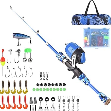 釣りセット 子供用釣りセット 子供用釣り竿 1.2M釣り竿 Vanow 釣竿セット 伸縮式 釣り針 餌 浮き バッグ付き 収納便利 初心者