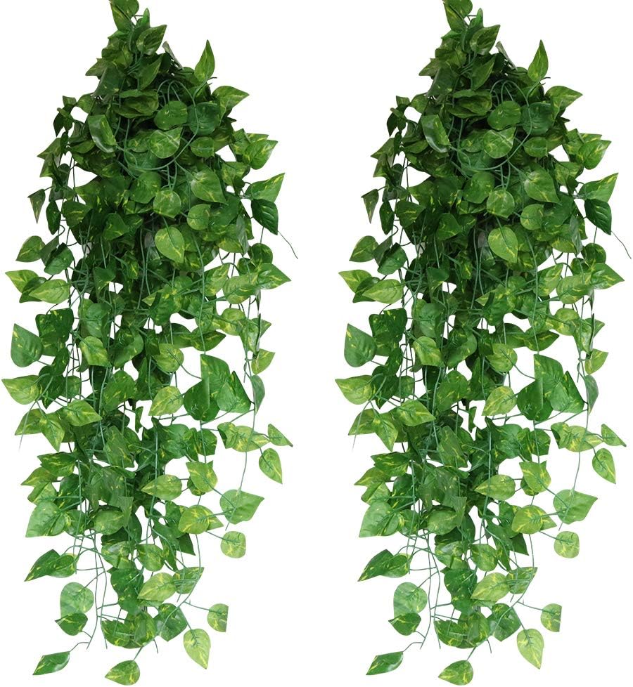 造花グリーン 人工観葉植物 フェイクグリーン 造花藤 緑 葉 壁掛け 吊りのインテリア飾り人工植物 枯れないグリーン アイビー