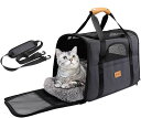 ペットキャリー バッグ 4way ショルダー 中大型猫小型犬うさぎ用 リュック 折りたたみ 変形しない 通気性 臭気がない 引っ掻き傷に強い 車載/ドライブ/キャンピング/旅行/通院/災害避難用 ペットバッグ(4)