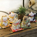 招き猫 陶器 猫 置物 デスクトップ 店舗装飾 癒し 幸運な猫 開運 金運アップ まねきねこ 置物 商売繁盛 開店祝い 置物 インテリア 幸運グッズ 猫グッツ雑...