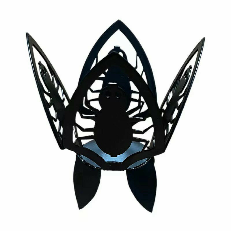 ローソク足 キャンドルホルダー ハロウィーンの飾り 創造的なキャンドルホルダー 鉄 小さな軽量の飾り ハロウィーンの飾り 黒 カボチャ バット スパイダー ゴーストキャンドルホルダーのサムネイル