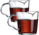 2個セット バッカムク エスプレッソショットグラス 70ML 計量カップ 目盛り付きハンドル付き お酒 コーヒー ミルク 水グラス ワイングラス 厚み強化 耐熱...