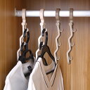 【マラソン限定 クーポン発行中】4個入り スペースハンガー 洗濯物干し 連結ハンガー ステンレス ハンガー 4個 3連 縦横両用 強力 滑り止め 吊り下げ 丈夫 衣類収納ハンガー 連結ハンガー コート パンツ ズボン 収納ハンガー 旅行 ホワイト