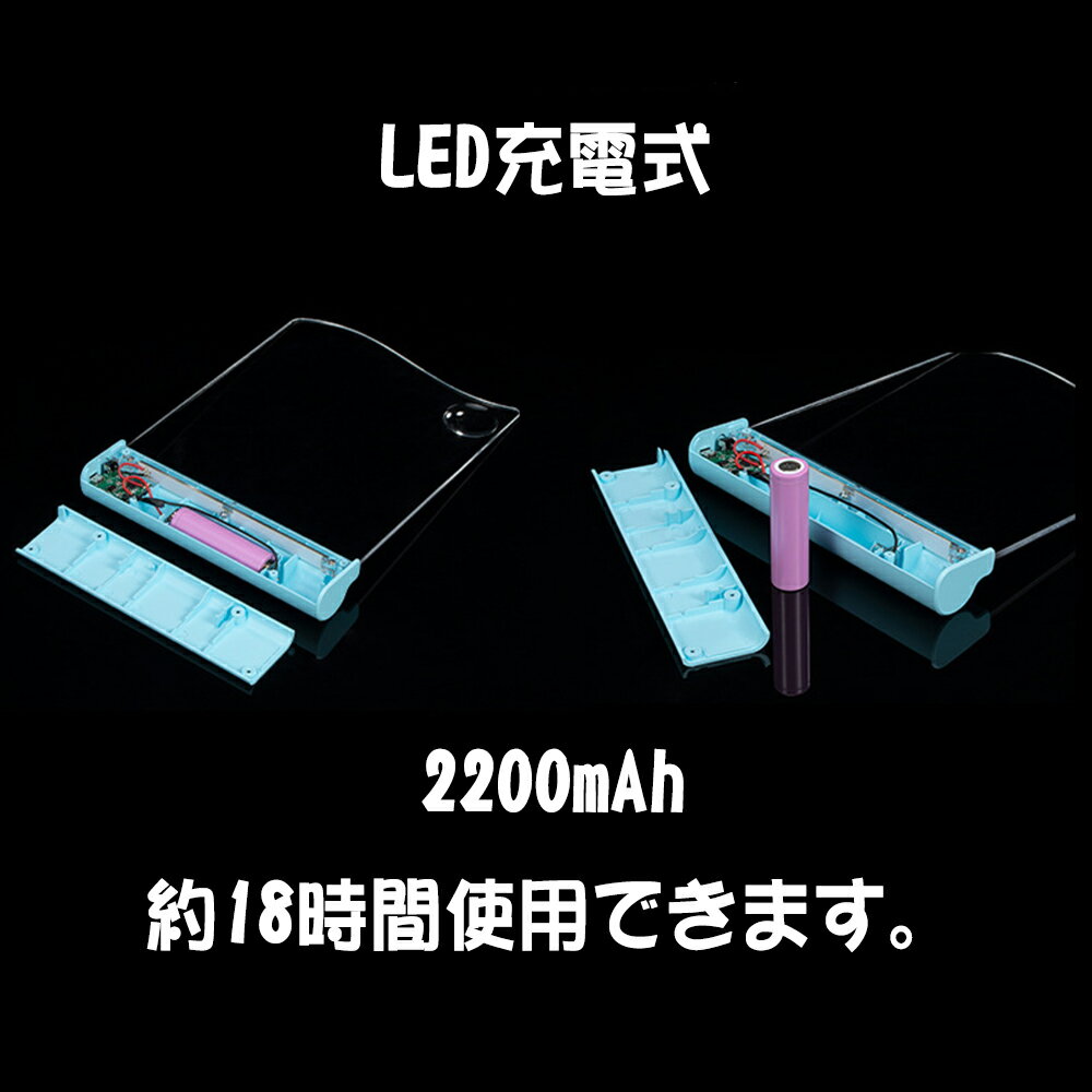 【ポイント10倍!】読書用 LEDライトパネル 本 ブックライト ベッド 読書 夜間照明 夜間読書ライト 読書用ルーペ 拡大鏡 [2]