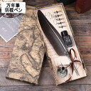 【ポイント10倍!】万年筆 羽ペンセット フェザー 羽ペン 羽根ペン セット 羽ペン インクが付き 書道 署名ペン ギフト プレゼント 贈り物として適用 全5色...