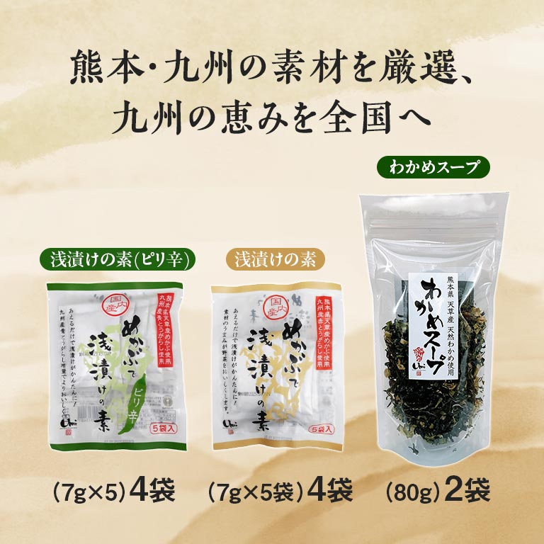海産物セット わかめスープ めかぶで浅漬けの素 浅漬けの素 ピリ辛 めかぶ わかめ ...