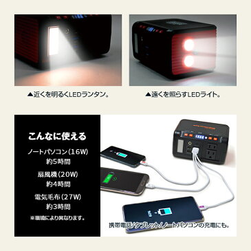 EVERBright メガパワーステーション - ポータブル電源 24000mAh ACコンセント付 停電 アウトドア 蓄電池 蓄電 バッテリー 家庭用 発電機 キャンプ 災害 防災グッズ 防災用品 非常用 電源 AC電源 ポータブルバッテリー ポータブル蓄電池 蓄電器 SSBACMPB-A