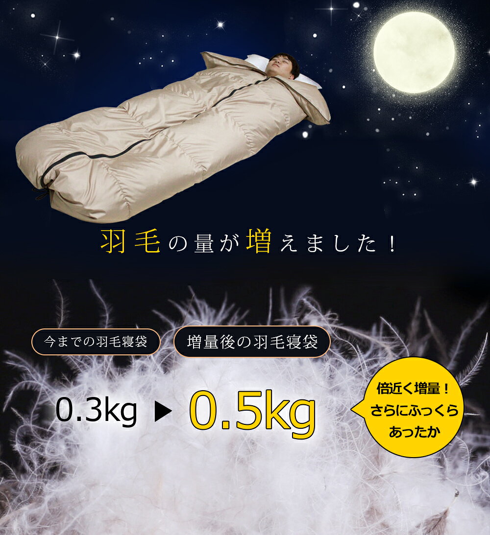 寝袋 ダウン80% シュラフ ダウンケットにもなる羽毛寝袋 羽毛 寝袋 洗える シュラフ 羽毛 寝袋 軽量 洗える 封筒型 コンパクト収納 アウトドア 車中泊 防災対策 避難グッズ 登山 軽い 冬用 暖か 掛け布団通販格安セール情報 楽天 通販