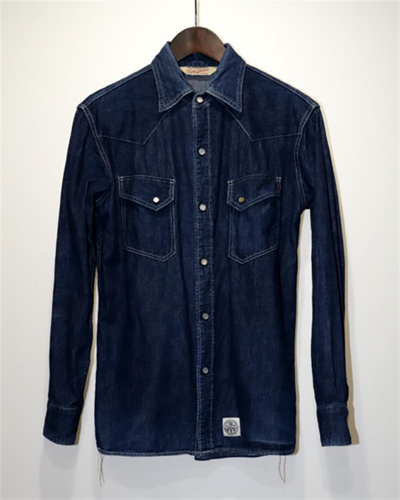 【中古】TROPHY CLOTHING トロフィークロージング RANCHER DENIM SHIRTS 15 IDG マチ 空環 赤耳 アタリ有