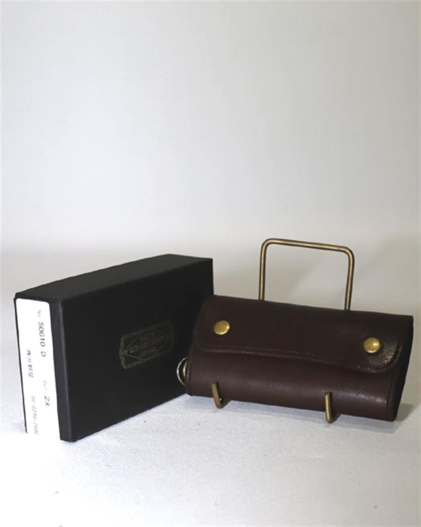 【中古】SLOW スロウ キーケース double oil key case choco 使用感有 S0610D