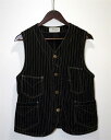 【中古】FREEWHEELERS UNION SPECIAL OVERALLS フリーホイーラーズ ユニオンスペシャルオーバーオールズ CONDUCTOR VEST 38 BLK WABASH 1131015