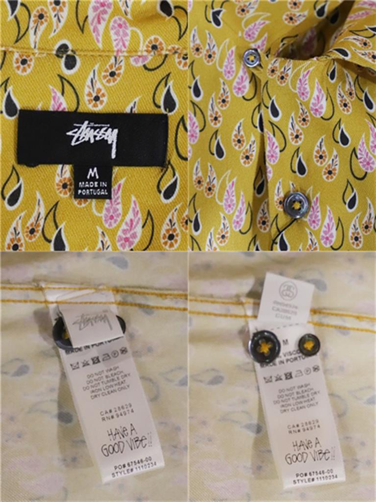【中古】STUSSY ステューシー aisley Tears M MTD STU-1110234