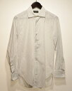 【中古】WARP AND WOOF ワープアンドウーフ Original Wide-Spread Shirts 14 1/2 PENCIL STRIPE カラーキーパー欠損