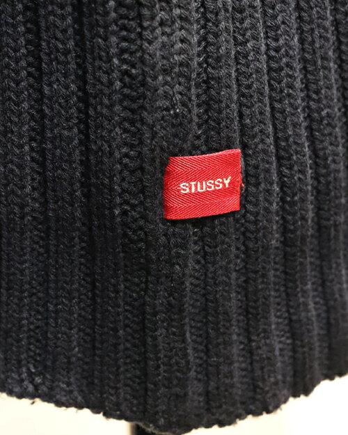 【中古】STUSSY オールドステューシー 紺タグ タートルネックセーター XL NVY 色補正有