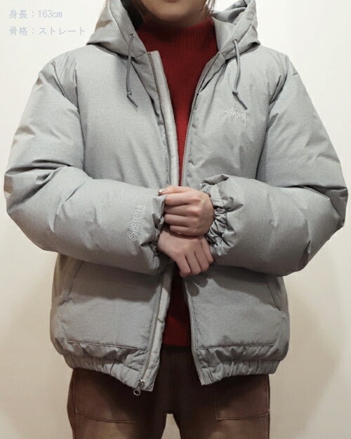 【中古】STUSSY GORE-TEX Infinium Down Hoodie S GRAY HEATHER 315280