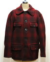 【中古】VINTAGE 1960s Carter's カーターズ Devil Plaid Wool Hunting JACKET 36 リブかけつぎ修復有
