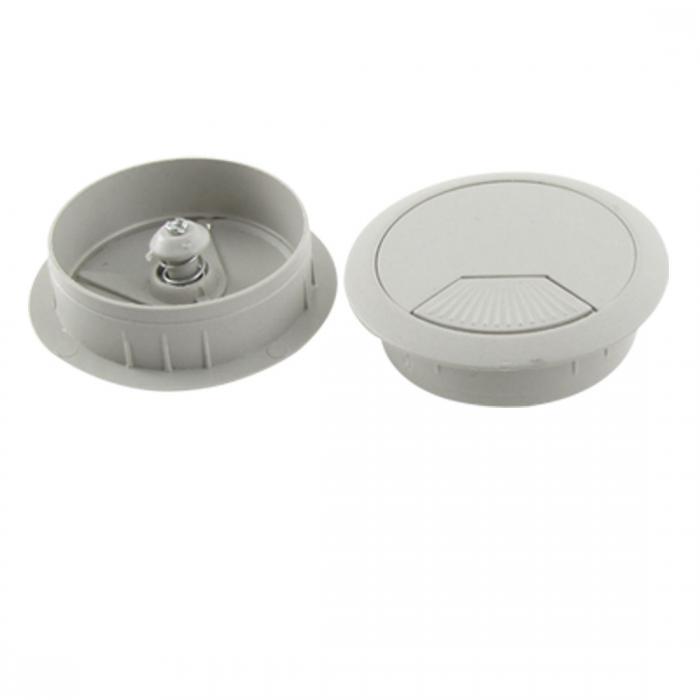 uxcell ケーブル 穴 カバー コンピュータ机 ラウンド プラスチック ケーブル ワイヤ コード 2個