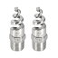 uxcell Spiral Cone Atomization Nozzle, 1/2BSPT 316 Stainless Steel Sprinkler, 2 Pcs (Bright Silver)