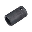 uxcell 16mm 6ポイントインパクトソケット 12.5mmドライブ CR-Vスチール 全長40mm メトリックサイズ