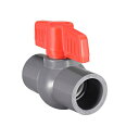 uxcell ボールバルブ PVC 給水管 スリップエンド 19mm 内径 穴径 赤 グレー