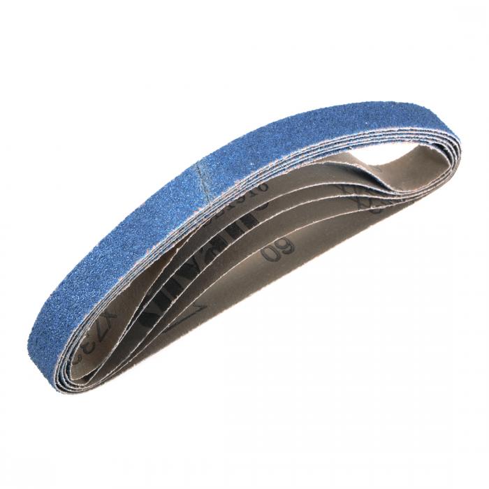 uxcell サンディングベルト サンドペーパー 紙ヤスリ 60グリット ジルコニア 2 cm x 53 cm 5本入り