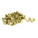 uxcell バインドネジ アルバム レザー 鍮メッキ バインドシカゴネジポスト 5x10 mm 真30個