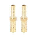 uxcell バーブホース 8 mm~6 mm 真鍮 ストレートレデューサー スプライサーフィッティング 車用 2個(4)