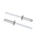 uxcell ブラインドリベット 304ステンレススチール プルリベットコアデコレーションリベット 直径4mm グリップ長13 mm シルバートーン 50個入り
