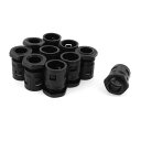 uxcell クイックコネクター プラスチック製 ブラック AD25 コルゲートチューブ用 25mmオススレッド径 10個入り