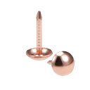 uxcell 室内装飾ネイルタック 7 mmx14 mm アンティークラウンドサムプッシュピン 家具ソファヘッドボード用 ローズゴールドトーン 50個入り