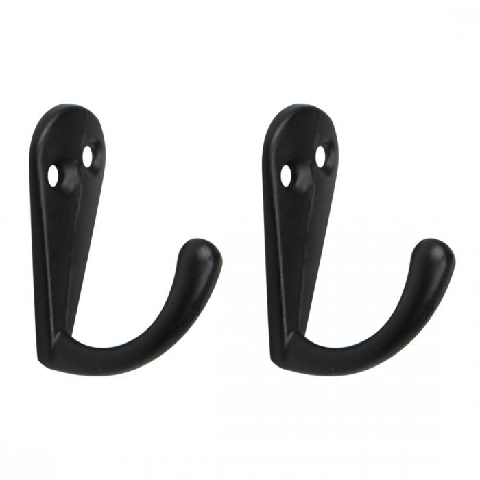 uxcell ローブフック 金属 ヴィンテージデザイン 壁掛けフック キータオルウォールクラスプ バスルームハンガー ネジ付き 2個