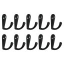 uxcell ローブフック 金属 ヴィンテージデザイン 壁掛けフック キータオルウォールクラスプ バスルームハンガー ネジ付き 10個