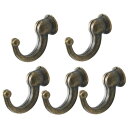 uxcell ローブフック コートフック 亜鉛合金 ブロンズトーン ビンテージデザインの壁 マウントフックコートタオル ウォールクラスプバスルームハンガー ネジ...